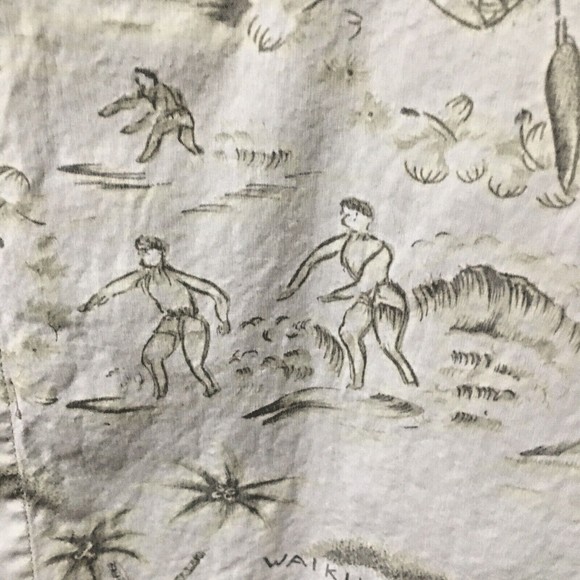 Mens Hawaiian Shirt Tiki Wakiki Surf Hulu Dancer 100% Cotton Short Sleeve Sx XL - Picture 3 of 6